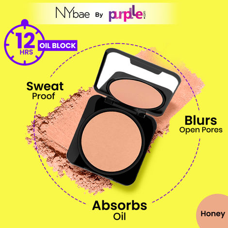 NY Bae Runway Radiance Compact Powder - Honey 04 | Wheatish Skin | Matte Finish | Rich Colour | Blurs Imperfections | Long Wearing