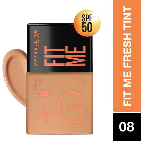 Maybelline New York Fit Me Fresh Tint With SPF 50 & Vitamin C, Shade o8 | Natural Coverage Skin Tint For Daily Use 30 ml