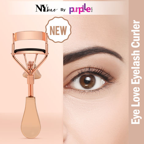 NY Bae Eye Love Eyelash Curler - Rose Gold | Curls Lashes | Sleek Design | Anti-Slip | Easy To Use | Travel Friendly