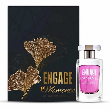 Engage Moments Luxury Perfume Gift Box for Women - L'amante Sunkissed EDT Fragrance Scent, Gifts for Women, 100ml