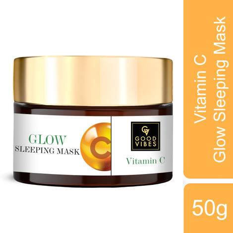 Good Vibes Vitamin C Glow Sleeping Mask | Purifying, Skin Radiance | No Parabens, No Sulphates, No Mineral Oil, No Animal Testing (50 gm)