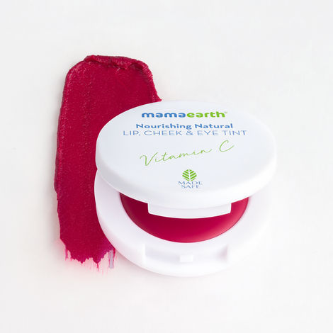 Mamaearth Nourishing Natural Lip Cheek & Eye Tint with Vitamin C & Beetroot- 01 Beet Red (4 g)