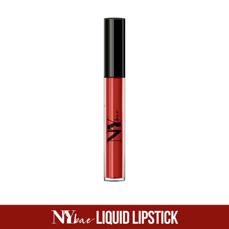 NY Bae Moisturizing Liquid Lipstick | Red | Matte | Hydrating With Vitamin E - Cranky Yankee 10 (2.7 ml)
