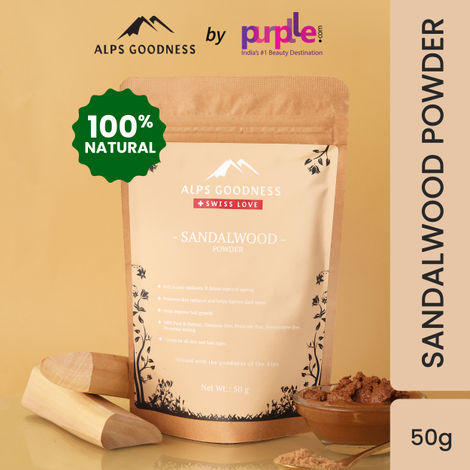Alps Goodness Powder - Sandalwood (50 g) | 100% Natural Chandan Powder | No Chemicals No Preservatives No Pesticides | Chandanam Face Mask for Even Toned Skin & Glow