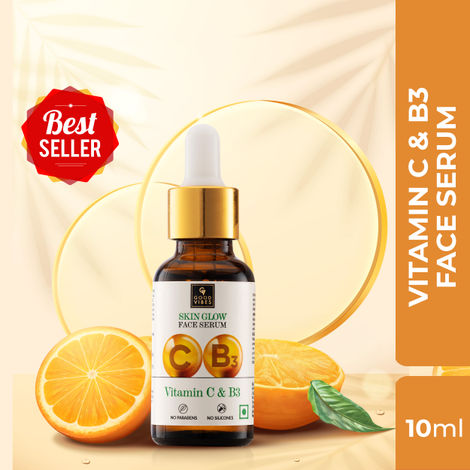 Good Vibes Vitamin C & B3 Skin Glow Face Serum | With Orange | Easy Absorption | No Parabens, No Silicones, No Sulphates, No Animal Testing (10 ml)