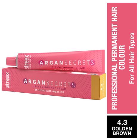 Streax Professional Argan Secret Hair Colourant Cream G BRN 4.3 (60 g)