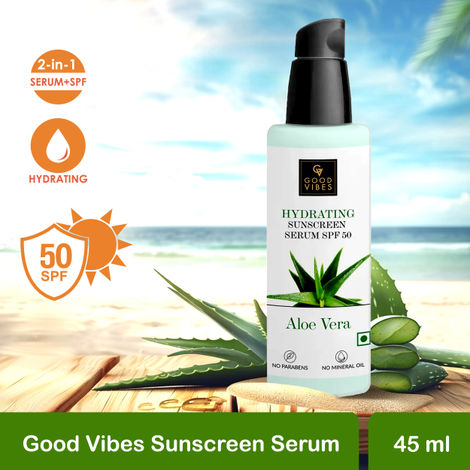 Good Vibes Aloe Vera Hydrating Sunscreen Serum SPF50 (45 ml)