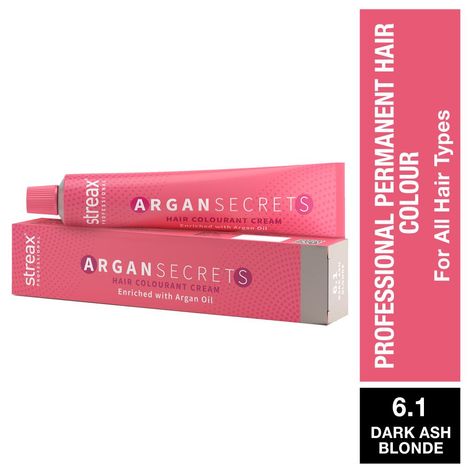 Streax Professional Argan Secret Hair Colourant Cream CM D A B-60 GM 6.1 (60 g)
