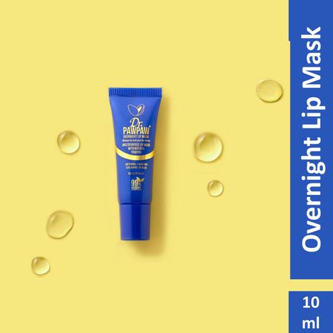 Dr.PAWPAW Overnight Lip Mask (10 ml)| No Fragrance Balm, For Lips, Skin, Hair, Cuticles, Nails, and Beauty Finishing