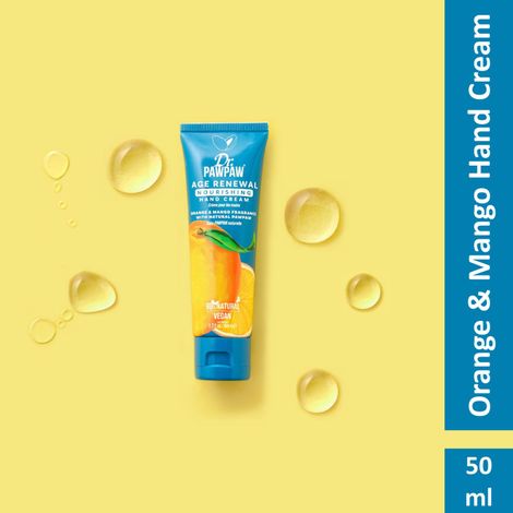 Dr.PAWPAW Age Renewal Hand Cream 50ml - Orange & Mango | Natural Hand Cream