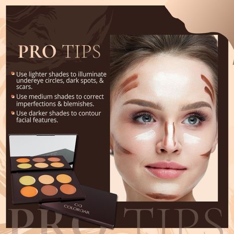 Colorbar 24Hrs Wear Concealer Palette Light Medium 001 1.5g x 6