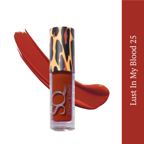 Stay Quirky Mini Liquid Lipstick Nude - Lust In My Blood 25 | Highly Pigmented | Non-drying | Long Lasting | Easy Application | Water Resistant | Transferproof | Smudgeproof (1.6 ml)