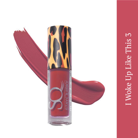 Stay Quirky Mini Liquid Lipstick Brown - I Woke Up Like This 3 | Highly Pigmented | Non-drying | Long Lasting | Easy Application | Water Resistant | Transferproof | Smudgeproof (1.6 ml)