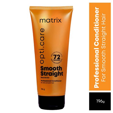 MATRIX Opti.Care Professional Smooth Straight Conditioner | For Salon Smooth, Straight hair | with Shea Butter (196g)