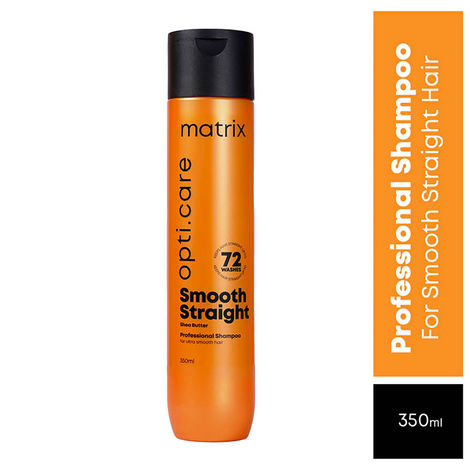MATRIX Opti.Care Professional Shampoo for Smooth Straight  Shampoo | For Salon Smooth, Straight hair | with Shea Butter (350ml)