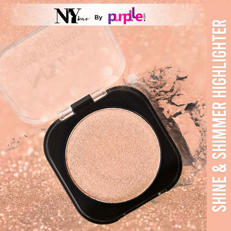 NY Bae Shine & Shimmer Highlighter - Rustic Rose Gold 3 (5 g) | Rose Gold | Rich Colour | Super Blendable | Multipurpose | Travel Friendly