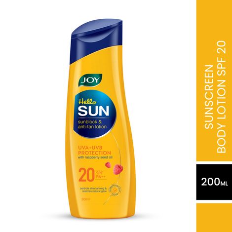 Joy Hello Sun SunBlock & Anti Tan Lotion Sunscreen SPF20 (200 ml)