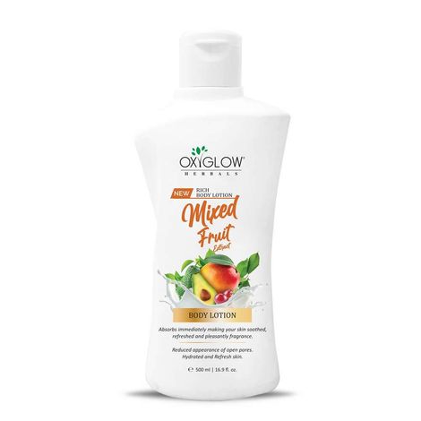 OxyGlow Herbals Mixed Fruit Body Lotion |Hydrates|Refresh the Skin|Reduces appearance of open pore|Soft & Supple|All skin type