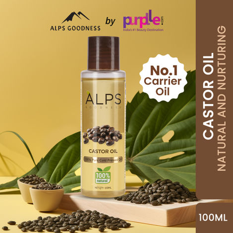 Alps Goodness 100% Pure Cold Pressed Castor Oil (100 ml) | 100% Natural Arandee oil| No Parabens, No Sulphates, No Mineral Oil | For Hair & Skin