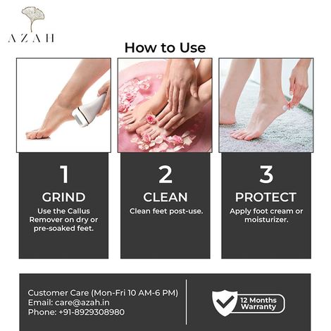 Azah Electric Callus Remover Professional Pedicure Feet Care