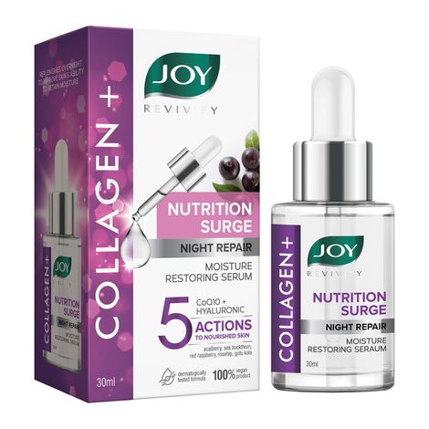 Joy Revivify Collagen+ Nutrition Surge Night Repair Moisture Restoring Face Serum 30ml