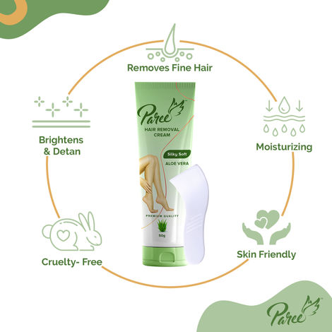 Paree Hair Removal Cream for Women, Silky Soft Smoothing Skin with Aloe  Vera Extract Cream - Price in India, Buy Paree Hair Removal Cream for Women