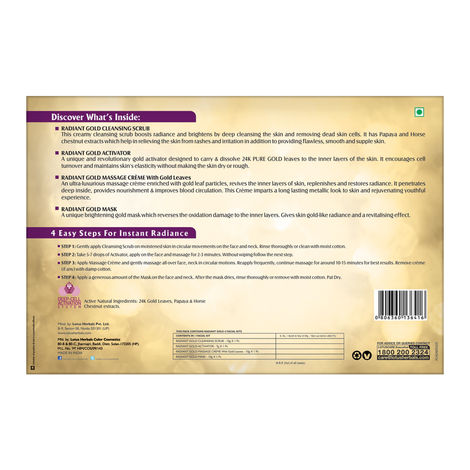 Lotus Herbals Radiant Gold Cellular Glow 4 Facial Kit
