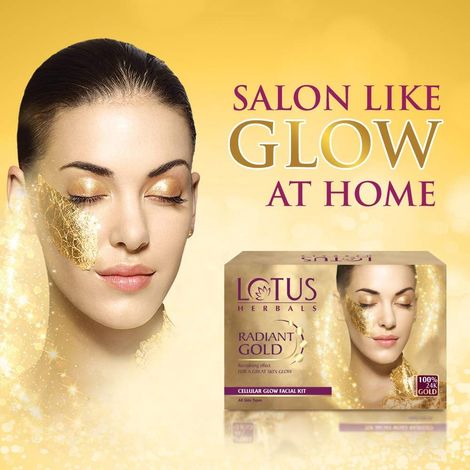 Buy Lotus Herbals Radiant Gold Cellular Glow Facial Kit Online