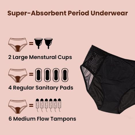 Azah Reusable and odour-free period panties for Women - Size XL