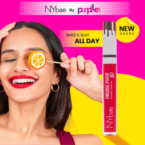 NY Bae Smudge Proof Liquid Lipstick | Long Lasting | Super Pigmented | Red & Pink Lipstick | Matte Finish - Hot Hustler 13 (2.5 ml)