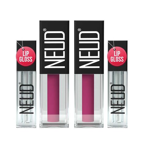 NEUD Matte Liquid Lipstick Quirky Tease with Jojoba Oil, Vitamin E and Almond Oil - Smudge Proof 12-hour Stay Formula with Free Lip Gloss - 2 Packs
