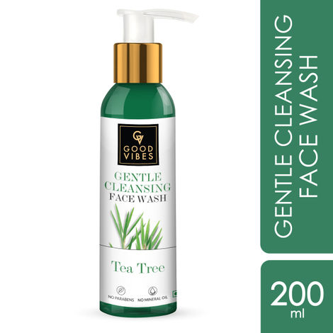 Good Vibes Tea Tree Gentle Cleansing Face Wash | Pimple wash, Anti Pimple (200 ml)