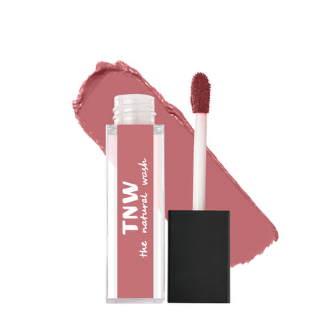 TNW -The Natural Wash Matte Velvet Longstay Liquid Lipstick Mini with Macadamia Oil and Argan Oil - 04 | Transferproof | Pigmented | Pinktastic | Pink