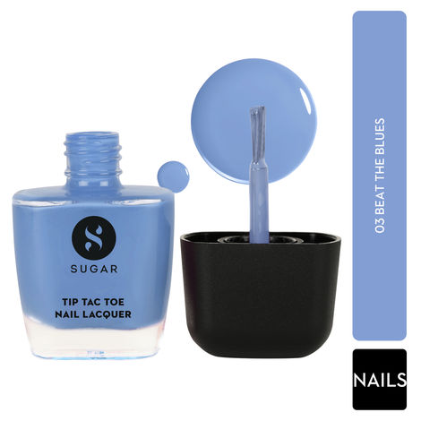 SUGAR Cosmetics Tip Tac Toe Nail Lacquer Classic - 03 Beat The Blues 