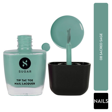 SUGAR Cosmetics Tip Tac Toe Nail Lacquer Classic - 08 Sacred Sage 