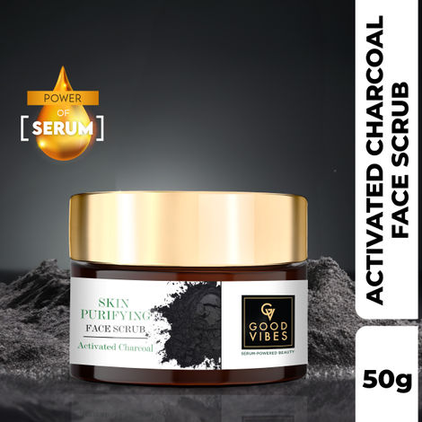 Good Vibes Activated Charcoal Skin Purifying Face Scrub (50 g)