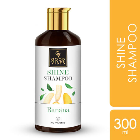 Good Vibes Banana Shine Shampoo | Nourishing, Moisturizing |No Parabens, No Animal Testing (300 ml)