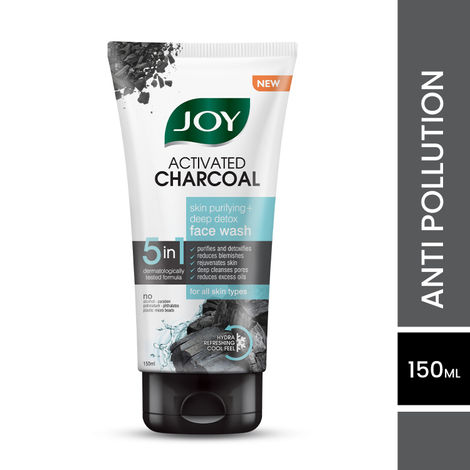 Joy Skin Purifying & Deep Detox Activated Charcoal Face Wash, For All Skin Types (150 ml)