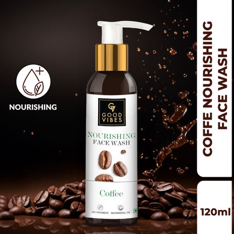 Good Vibes Coffee Nourishing Face Wash | Anti-Acne, Detoxifies | With Argan Oil | No Parabens, No Mineral Oil, No Animal Testing (120 ml)