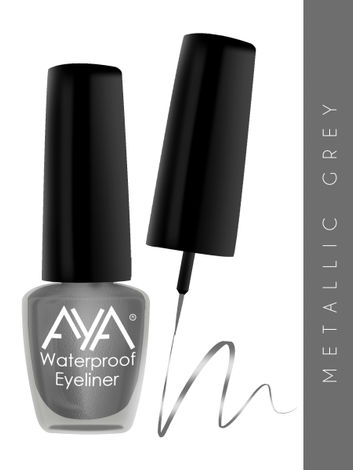 AYA 24 Hrs Long Lasting & Waterproof Eyeliner, Metallic Grey (5 ml)