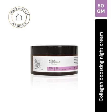 Deconstruct Retinol night cream - 0.1% Retinol + 1% Beta-Glucan Complex | 50 gm