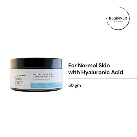 Deconstruct Hyaluronic Acid & Squalane Moisturizer - 0.2% Hyaluronic acid + 1% Squalane | 50 gm