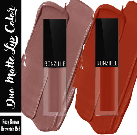 Ronzille Lightweight Duo Liquid Lipstick Infused with Jojoba oil and Vitamin E -09.10