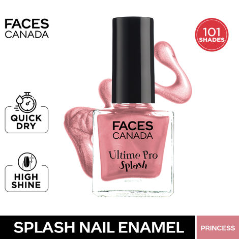 FACES CANADA Ultime Pro Splash Nail Enamel - Princess 30 (8ml) | Quick Drying | Glossy Finish | Long Lasting | No Chip Formula | High Shine Nail Polish For Women | No Harmful Chemicals