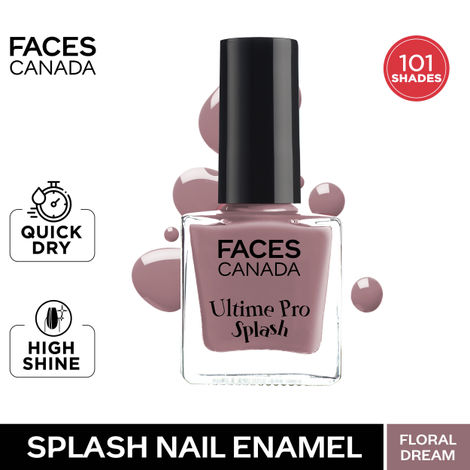 FACES CANADA Ultime Pro Splash Nail Enamel - Floral Dream 56 (8ml) | Quick Drying | Glossy Finish | Long Lasting | No Chip Formula | High Shine Nail Polish For Women | No Harmful Chemicals