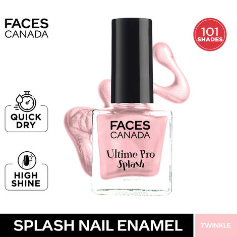 FACES CANADA Ultime Pro Splash Nail Enamel - Twinkle 36 (8ml) | Quick Drying | Glossy Finish | Long Lasting | No Chip Formula | High Shine Nail Polish For Women | No Harmful Chemicals