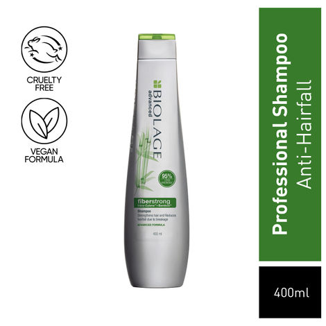 BIOLAGE Advanced Fiberstrong Shampoo 400ml| Paraben free|Reinforces Strength & Elasticity | For Hairfall due to hair breakage