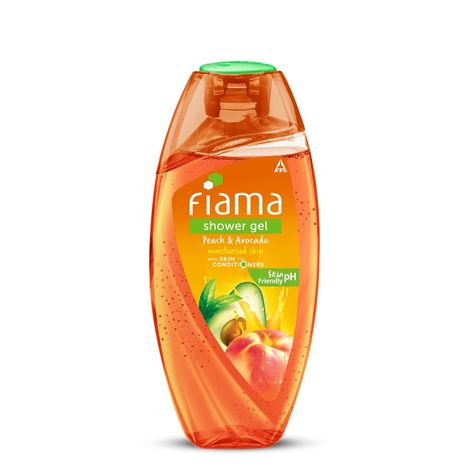 Fiama Body Wash Shower Gel Peach & Avocado, 250ml, Body Wash for Women and Men with Skin Conditioners for Smooth & Moisturised Skin