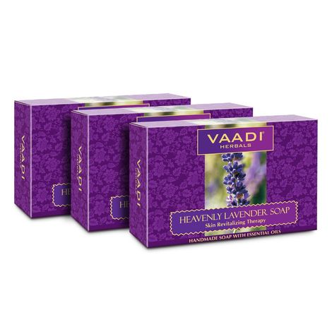 Vaadi Herbals Heavenly Lavender Soap with Rosemary Extract (75 g) (Pack of 3)