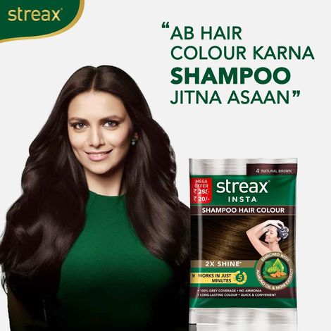 Streax insta shampoo hair colour deals